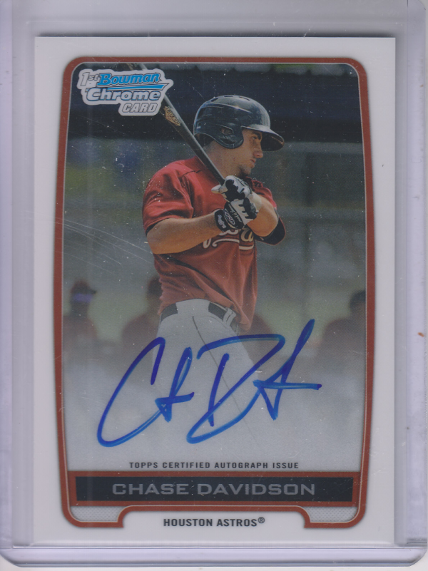 2012 Bowman Chrome Prospect Autographs #CD Chase Davidson