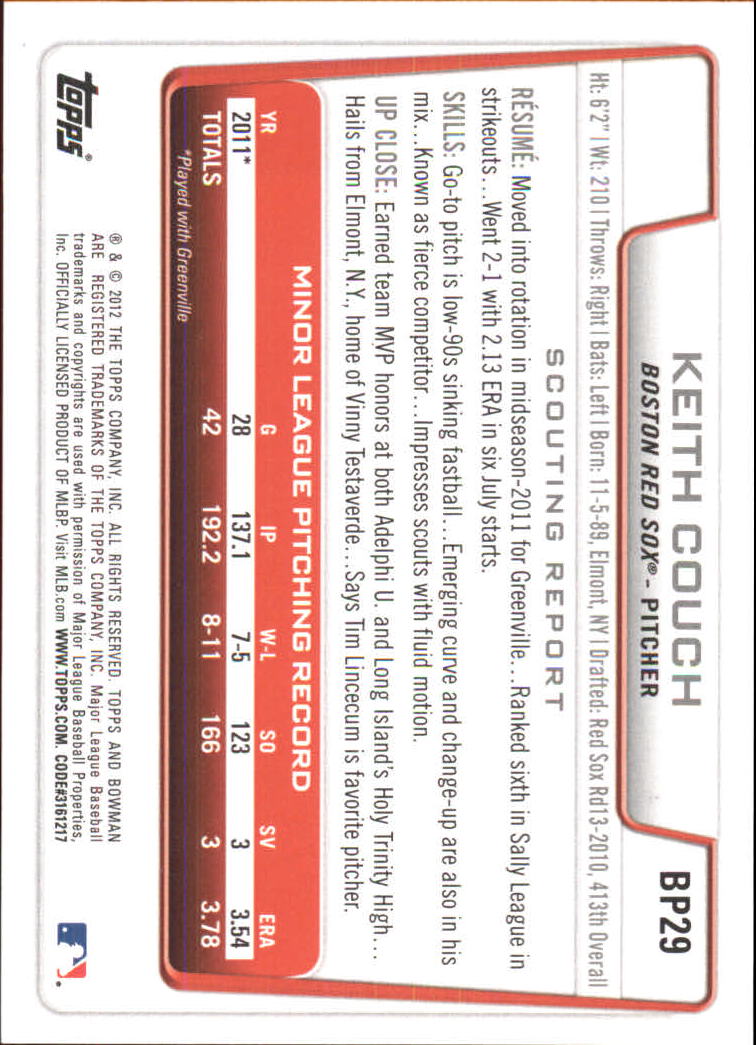 B5051- 2012 Bowman Prospects BB # S 1-110 + Einsätze -du Pick- 15 + Free US - Bild 243 von 290