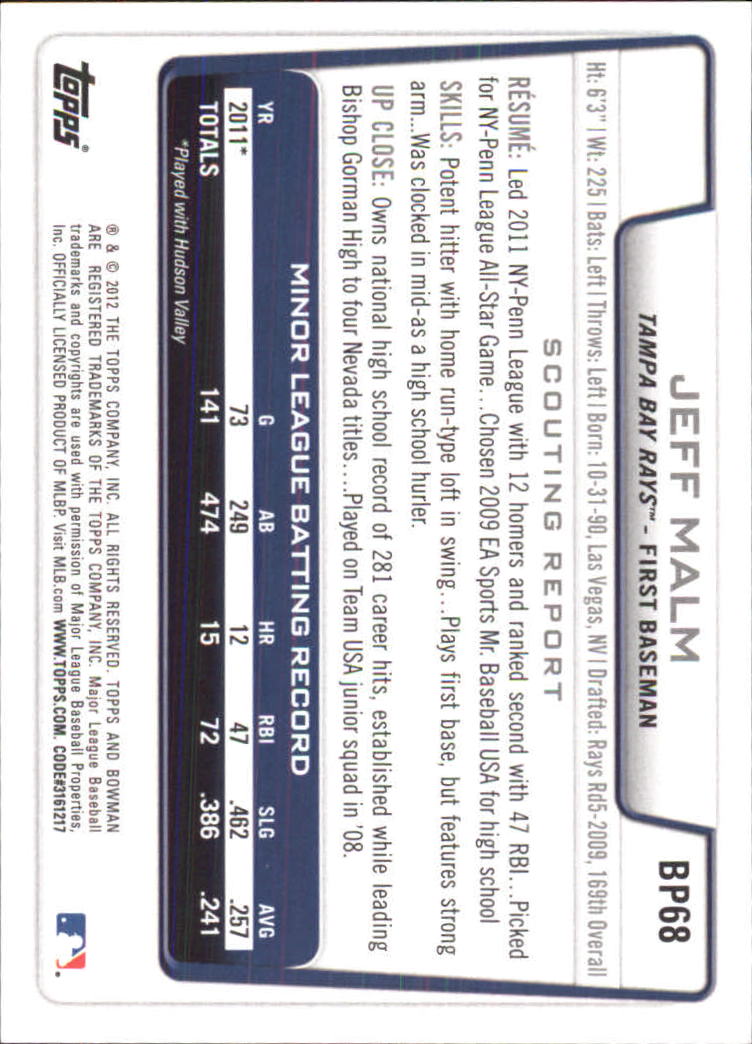 B5051- 2012 Bowman Prospects BB # S 1-110 + Einsätze -du Pick- 15 + Free US - Bild 268 von 290