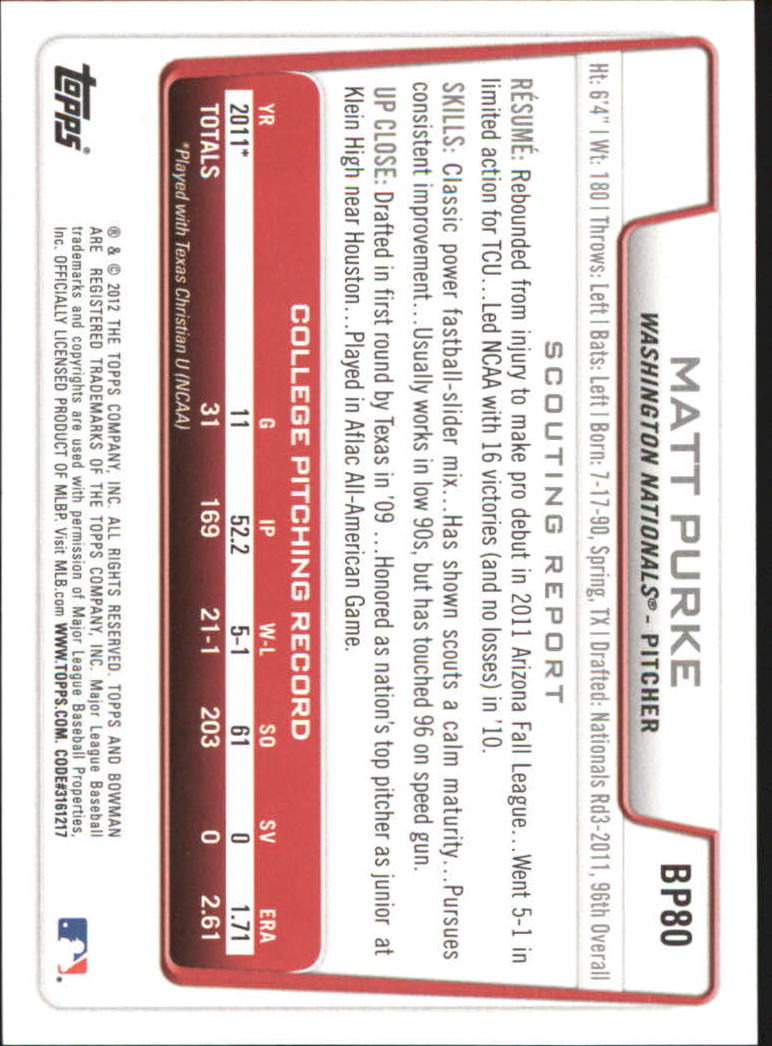 B5051- 2012 Bowman Prospects BB # S 1-110 + Einsätze -du Pick- 15 + Free US - Bild 276 von 290