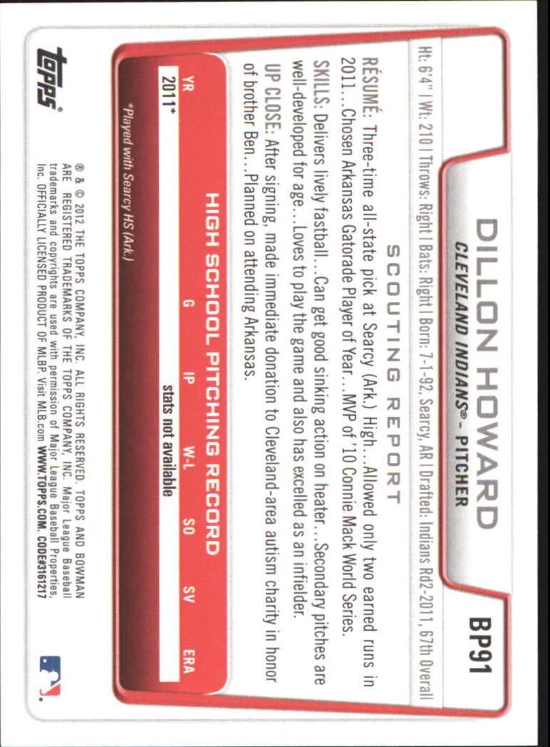 B5051- 2012 Bowman Prospects BB # S 1-110 + Einsätze -du Pick- 15 + Free US - Bild 280 von 290