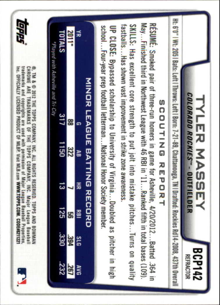 B2642- 2012 Bowman Chrome Prospects Blue Wave BB -You Pick- 15+ FREE US SHIP - Picture 44 of 153