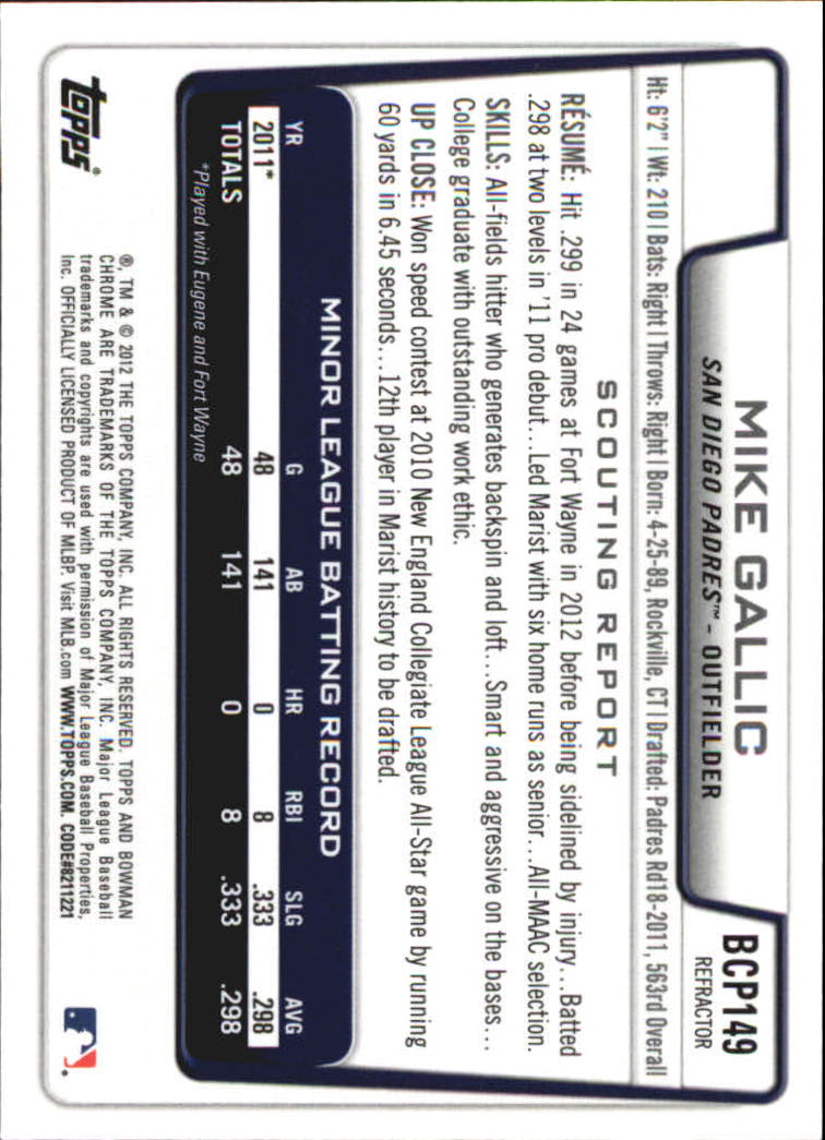 B2642- 2012 Bowman Chrome Prospects Blue Wave BB -You Pick- 15+ FREE US SHIP - Picture 56 of 153