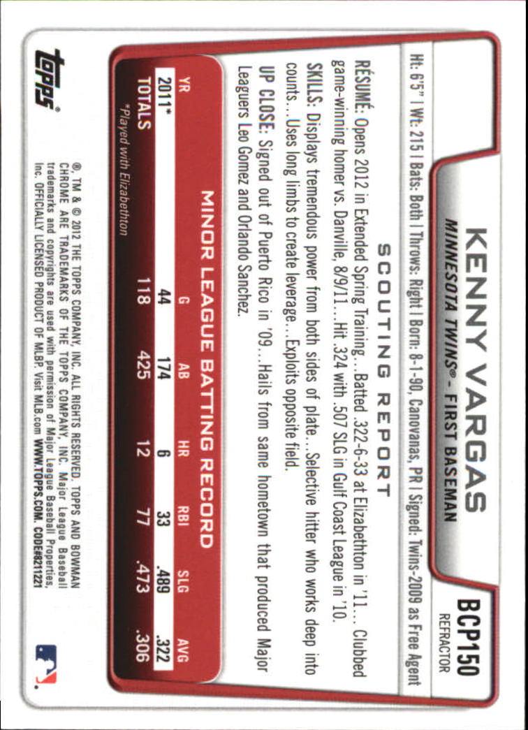 B2642- 2012 Bowman Chrome Prospects Blue Wave BB -You Pick- 15+ FREE US SHIP - Picture 58 of 153