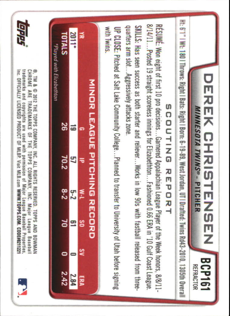 B2642- 2012 Bowman Chrome Prospects Blue Wave BB -You Pick- 15+ FREE US SHIP - Picture 74 of 153