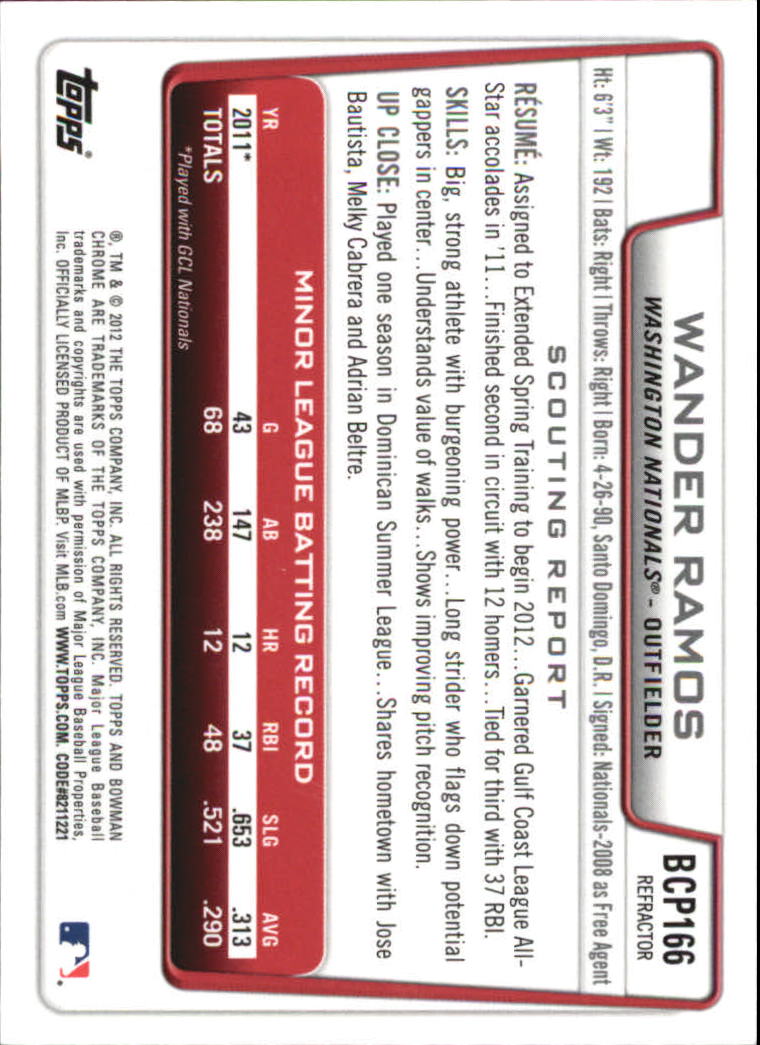 B2642- 2012 Bowman Chrome Prospects Blue Wave BB -You Pick- 15+ FREE US SHIP - Picture 80 of 153