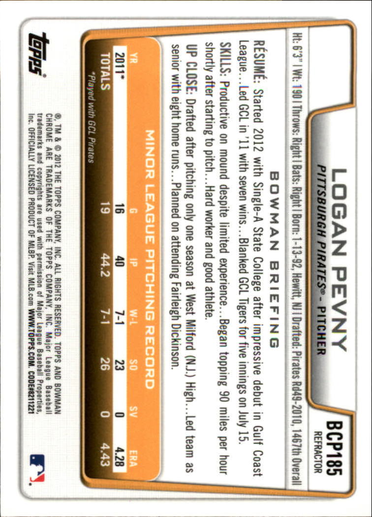 B2642- 2012 Bowman Chrome Prospects Blue Wave BB -You Pick- 15+ FREE US SHIP - Picture 106 of 153