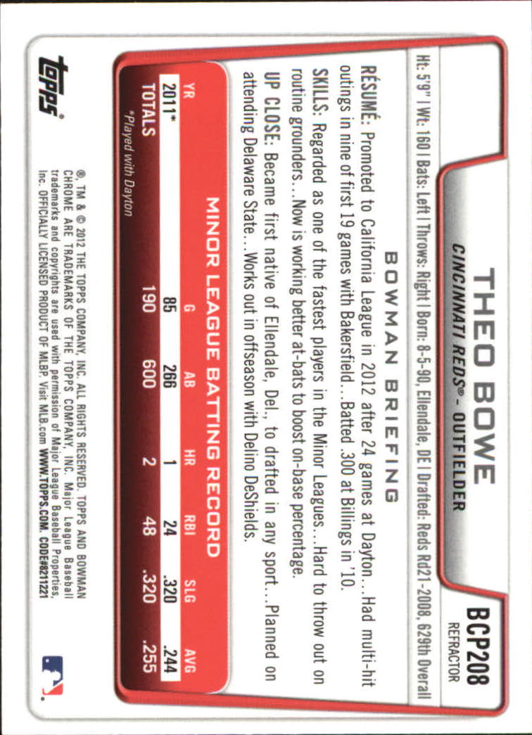 B2642- 2012 Bowman Chrome Prospects Blue Wave BB -You Pick- 15+ FREE US SHIP - Picture 138 of 153