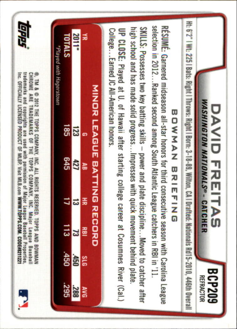 B2642- 2012 Bowman Chrome Prospects Blue Wave BB -You Pick- 15+ FREE US SHIP - Picture 140 of 153