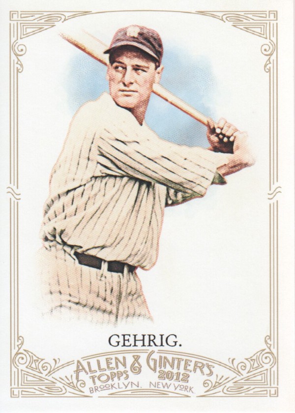 2012 Topps Allen and Ginter #196 Lou Gehrig