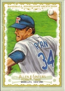 2012 Topps Allen and Ginter Baseball Highlights Sketches #BH11 Nolan Ryan