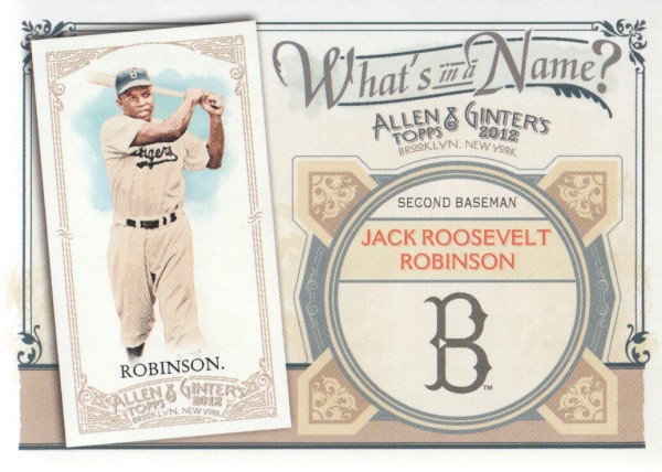 2012 Topps Allen and Ginter What's in a Name #WIN21 Jack Roosevelt Robinson