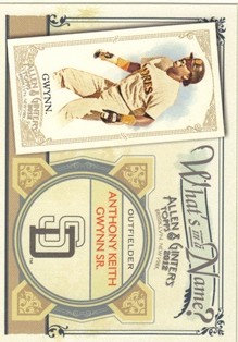2012 Topps Allen and Ginter What's in a Name #WIN48 Anthony Keith Gwynn Sr.