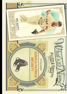 2012 Topps Allen and Ginter What's in a Name #WIN57 Joshua Patrick Beckett