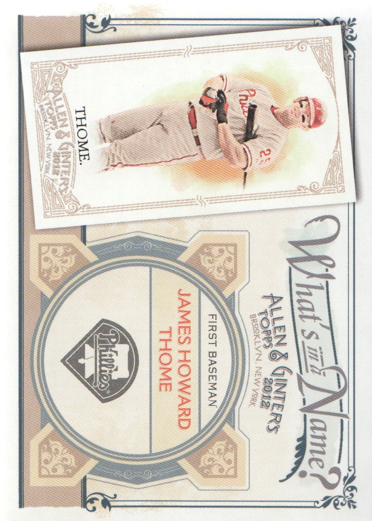 2012 Topps Allen and Ginter What's in a Name #WIN61 James Howard Thome