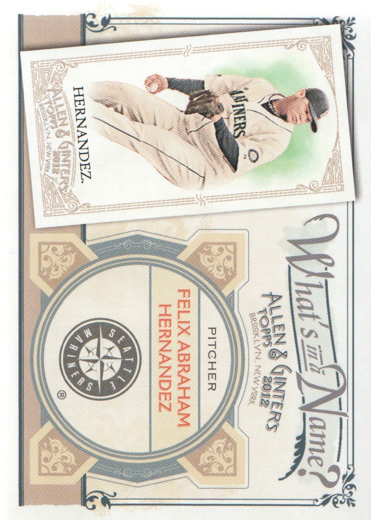2012 Topps Allen and Ginter What's in a Name #WIN69 Felix Abraham Hernandez