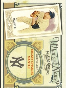 2012 Topps Allen and Ginter What's in a Name #WIN79 Mickey Charles Mantle