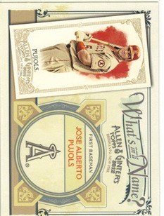 2012 Topps Allen and Ginter What's in a Name #WIN84 Jose Alberto Pujols