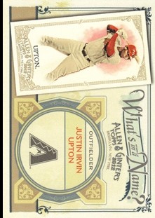 2012 Topps Allen and Ginter What's in a Name #WIN97 Justin Irvin Upton