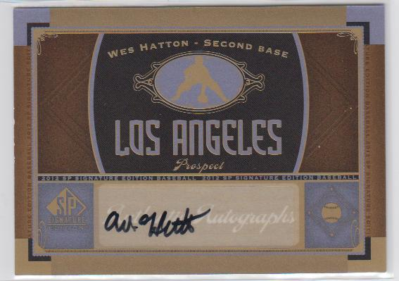 2012 SP Signature #LAA5 Wes Hatton F