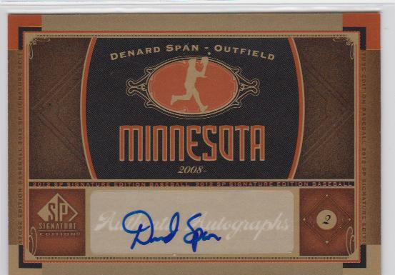2012 SP Signature #MIN6 Denard Span E