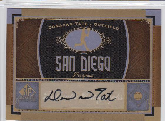 2012 SP Signature #SD9 Donavan Tate E