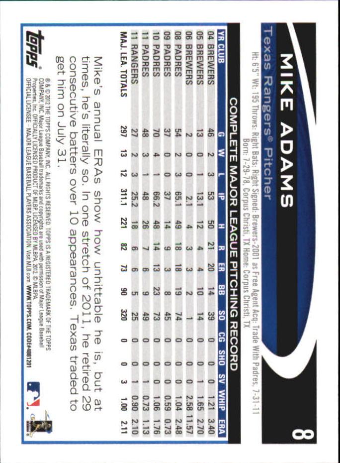 B6956- 2012 Topps Mini Baseball Card #s 1-250 -You Pick- 15+ FREE US SHIP - Picture 17 of 493