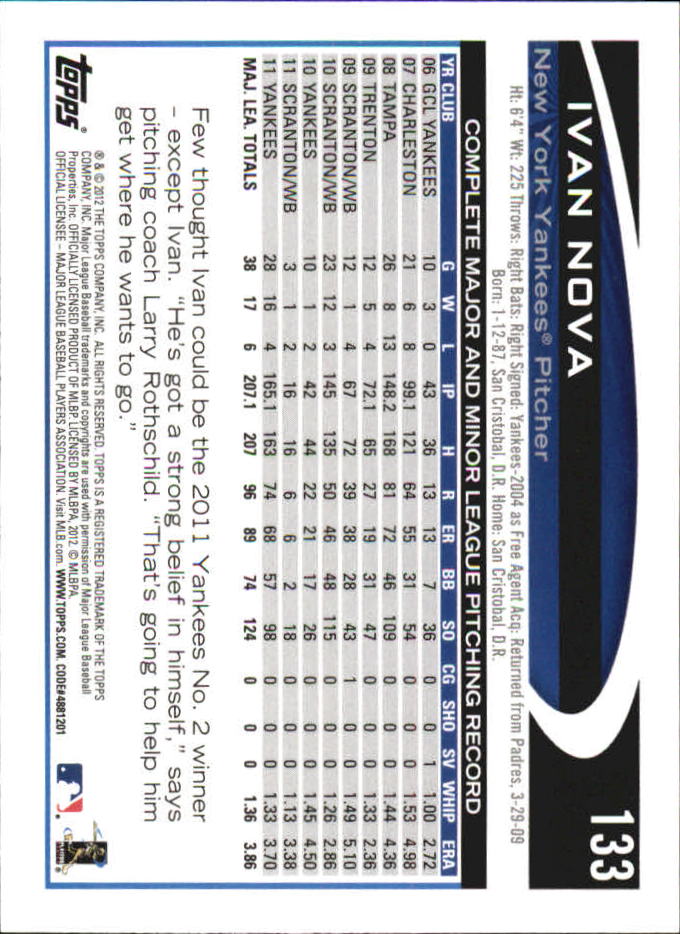 B6956- 2012 Topps Mini Baseball Card #s 1-250 -You Pick- 15+ FREE US SHIP - Picture 265 of 493