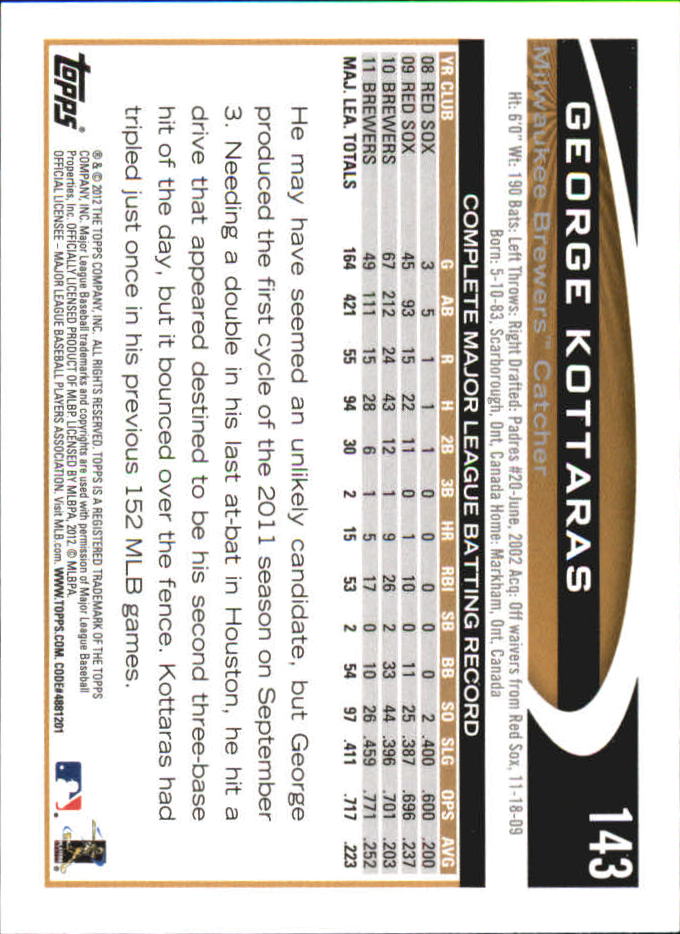 B6956- 2012 Topps Mini Baseball Card #s 1-250 -You Pick- 15+ FREE US SHIP - Picture 285 of 493
