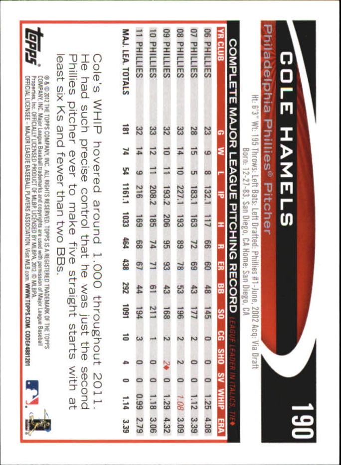 B6956- 2012 Topps Mini Baseball Card #s 1-250 -You Pick- 15+ FREE US SHIP - Picture 377 of 493