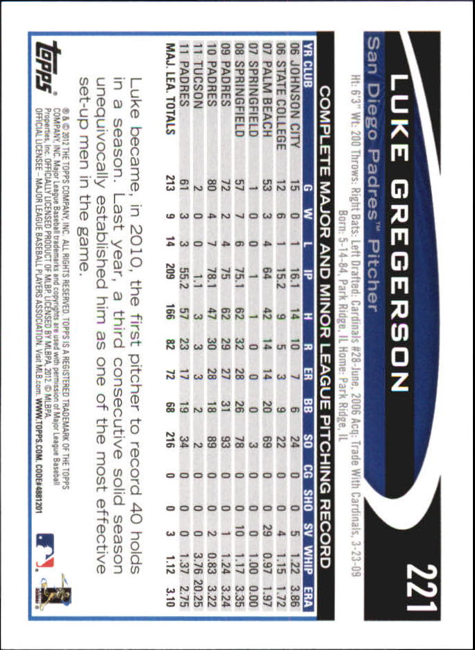 B6956- 2012 Topps Mini Baseball Card #s 1-250 -You Pick- 15+ FREE US SHIP - Picture 435 of 493