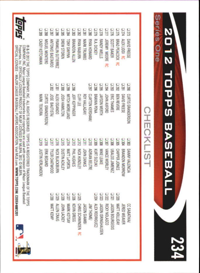 B6956- 2012 Topps Mini Baseball Card #s 1-250 -You Pick- 15+ FREE US SHIP - Picture 461 of 493