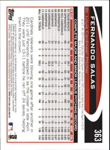 B6956- 2012 Topps Mini Baseball Card # S 251-500 -du Pick- 15 + Gratis US Schiff - Bild 223 von 491