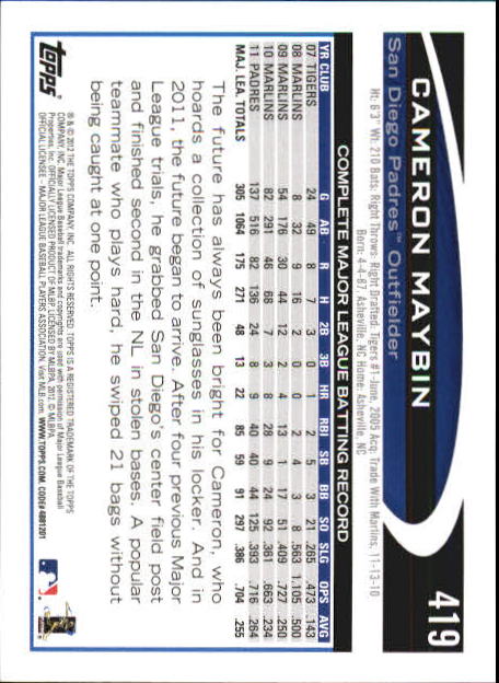 B6956- 2012 Topps Mini Baseball Card # S 251-500 -du Pick- 15 + Gratis US Schiff - Bild 335 von 491