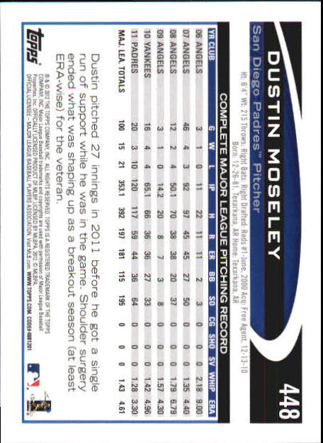 B6956- 2012 Topps Mini Baseball Card # S 251-500 -du Pick- 15 + Gratis US Schiff - Bild 391 von 491