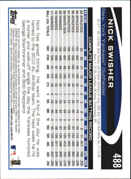 B6956- 2012 Topps Mini Baseball Card # S 251-500 -du Pick- 15 + Gratis US Schiff - Bild 467 von 491