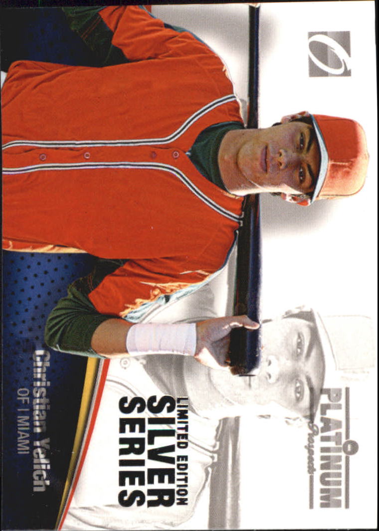2012 Onyx Platinum Prospects Limited Edition Silver Series #PP50 Christian Yelich