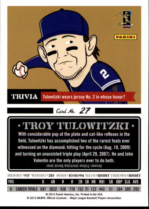 A0720- 2012 Triple Play Baseball #s 1-200 +Rookies -You Pick- 15+ FREE US SHIP - Picture 54 of 359