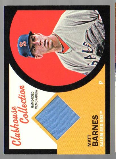 2012 Topps Heritage Minors Clubhouse Collection Relics Black #MB Matt Barnes