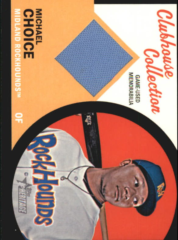 2012 Topps Heritage Minors Clubhouse Collection Relics Black #MC Michael Choice