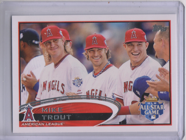 2012 Topps Update #US144B Mike Trout/With teammates SP