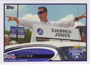 2012 Topps Update #US166B Chipper Jones/With sign SP