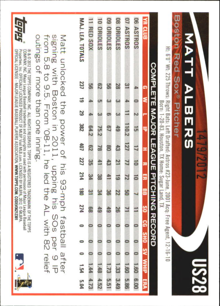 2012 Topps Update Baseball Gold Parallel Singles xxxx/2012 - You Choose - Picture 12 of 83