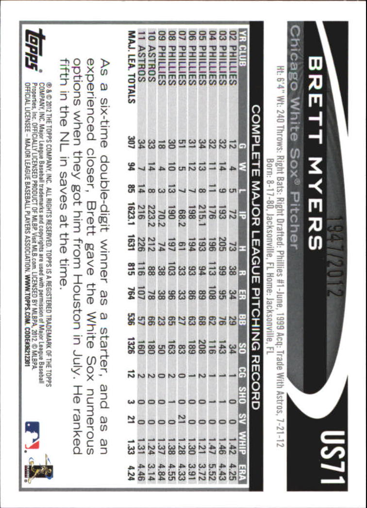 2012 Topps Update Baseball Gold Parallel Singles xxxx/2012 - You Choose - Picture 20 of 83