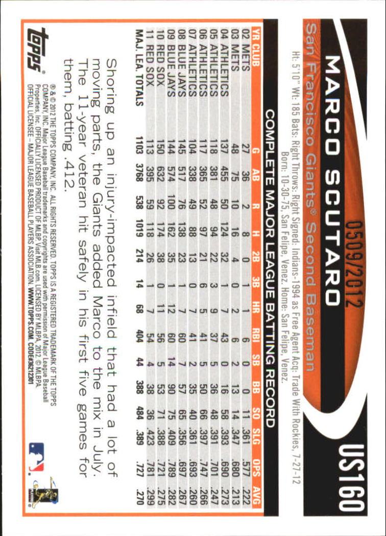 2012 Topps Update Baseball Gold Parallel Singles xxxx/2012 - You Choose - Picture 44 of 83