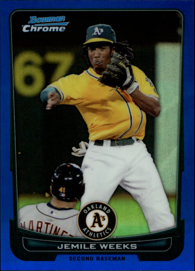 2012 Bowman Chrome Blue Refractors #75 Jemile Weeks