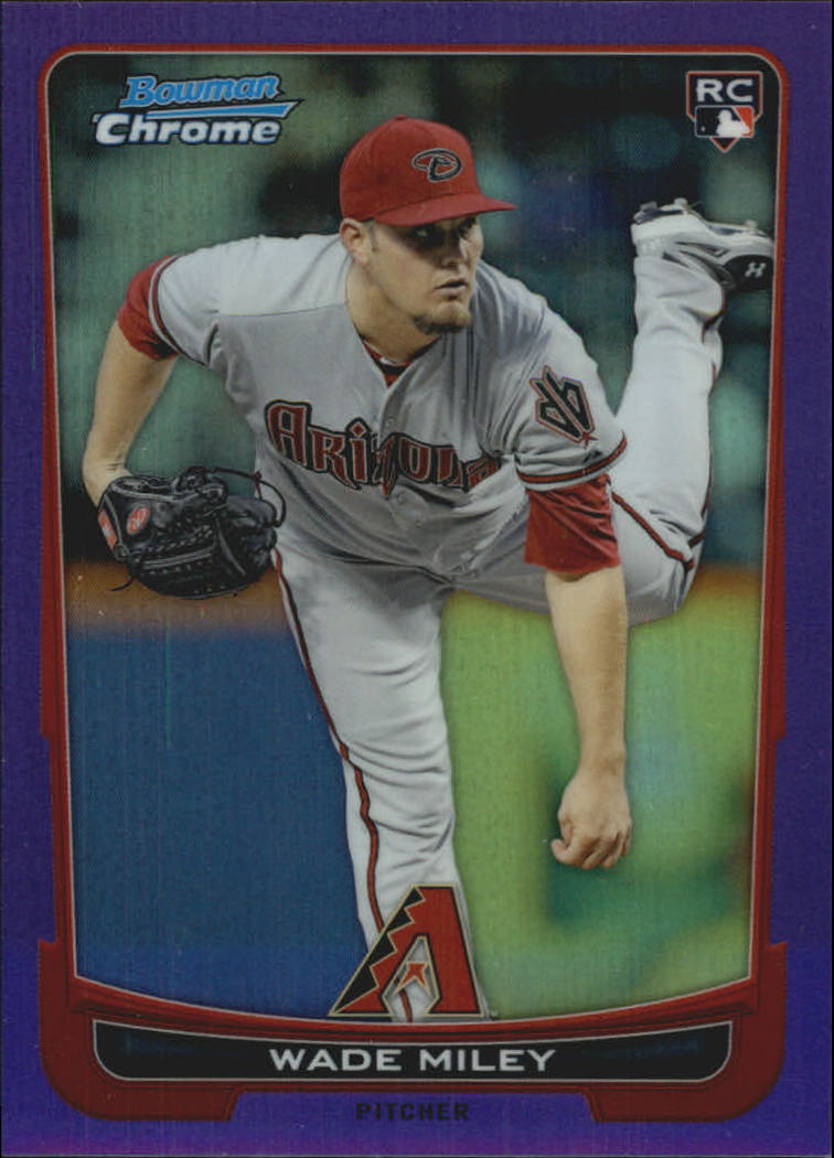 2012 Bowman Chrome Purple Refractors #159 Wade Miley