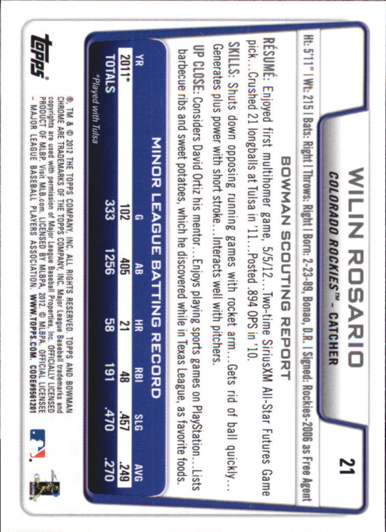 2012 Bowman Chrome Draft Baseball Card Pick (Base) - Bild 34 von 96