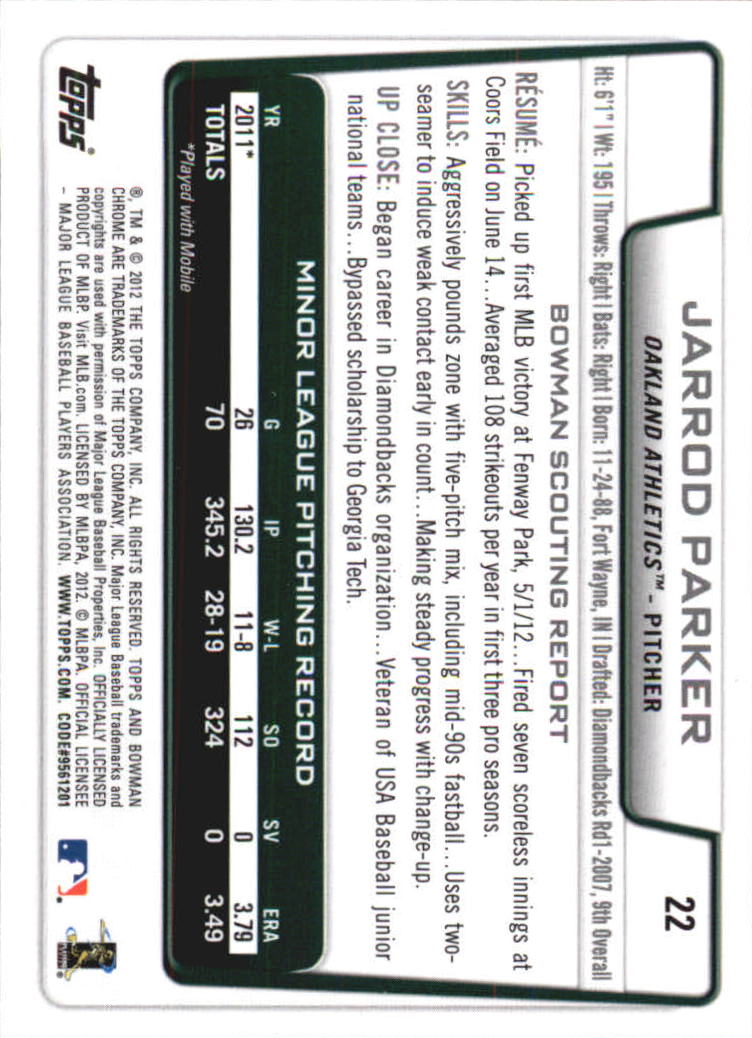 2012 Bowman Chrome Draft Baseball Card Pick (Base) - Bild 36 von 96