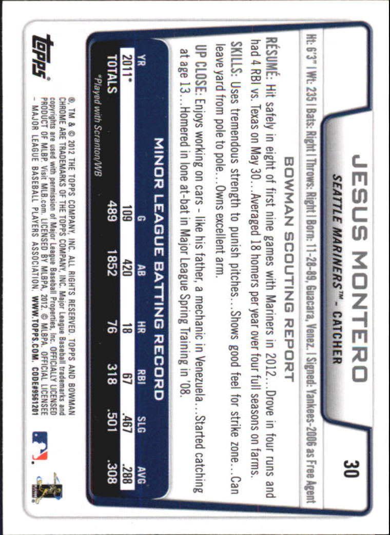 2012 Bowman Chrome Draft Baseball Card Pick (Base) - Bild 50 von 96